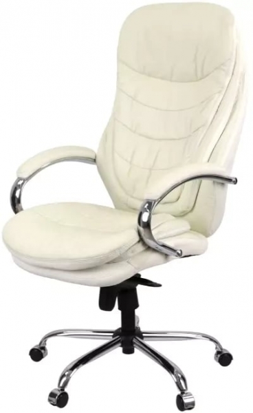 Крісло АКЛАС Валенсія Soft CH MB (Шкіра Lux LC-W White/PU White)