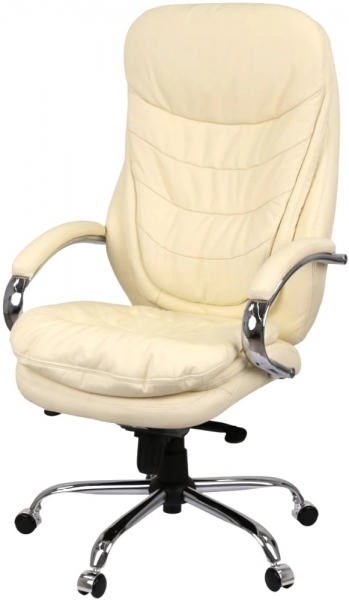 Кресло Аклас Валенсия Soft CH MB (Кожа LC-F Beige/PU Beige)