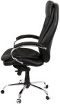 Крісло АКЛАС Валенсія Soft CH MB (Шкіра LC-A Black/PU Black)
