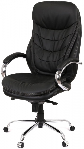 Крісло АКЛАС Валенсія Soft CH MB (Шкіра LC-A Black/PU Black)