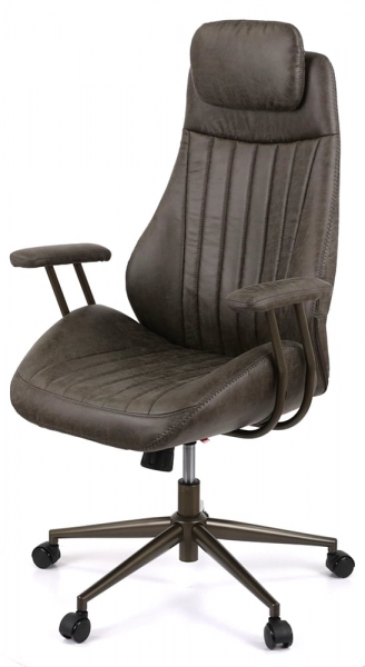 Кресло АКЛАС Саленто R-SR 9663-14P (Искусственная замша 02 Dark gray)