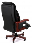 Кресло АКЛАС Галахад EX RL (Кожа LC-A Black/PU Black)