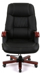 Кресло АКЛАС Галахад EX RL (Кожа LC-A Black/PU Black)