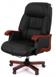 Кресло АКЛАС Галахад EX RL (Кожа LC-A Black/PU Black)