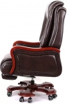 Кресло АКЛАС Тристрам EX RL (Кожа Lux LC-K Dark brown/PU Dark brown)