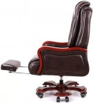 Кресло АКЛАС Тристрам EX RL (Кожа Lux LC-K Dark brown/PU Dark brown)
