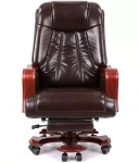 Кресло АКЛАС Тристрам EX RL (Кожа Lux LC-K Dark brown/PU Dark brown)