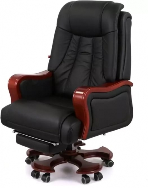 Крісло АКЛАС Трістрам EX RL (Шкіра LC-A Black/PU Black)
