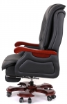 Крісло АКЛАС Ланселот EX RL (Шкіра LC-A Black/PU Black)