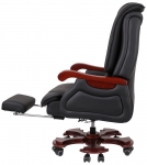 Крісло АКЛАС Ланселот EX RL (Шкіра LC-A Black/PU Black)
