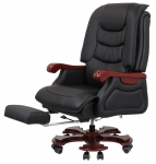 Крісло АКЛАС Ланселот EX RL (Шкіра LC-A Black/PU Black)