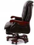 Крісло АКЛАС Ланселот EX RL (Шкіра LC-K Dark brown/PU Dark brown)