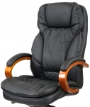 Кресло АКЛАС Тироль EX GB-236WW (Кожа LC-A Black/PU Black)