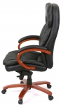Кресло АКЛАС Тироль EX GB-236WW (Кожа LC-A Black/PU Black)
