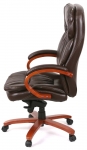Крісло АКЛАС Тіроль EX GB-236WW (Шкіра LC-K Dark brown/PU Dark brown)