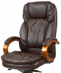 Крісло АКЛАС Тіроль EX GB-236WW (Шкіра LC-K Dark brown/PU Dark brown)