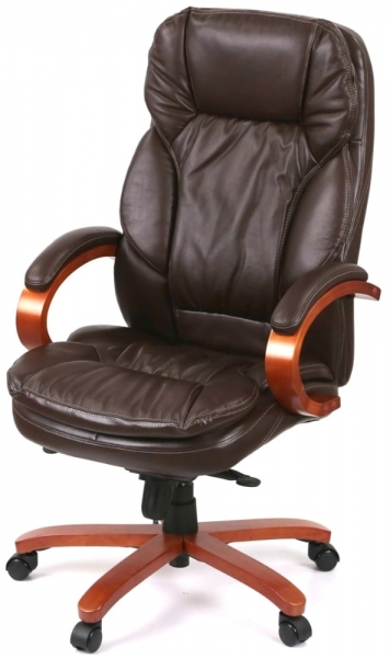 Крісло АКЛАС Тіроль EX GB-236WW (Шкіра LC-K Dark brown/PU Dark brown)