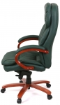 Крісло АКЛАС Тіроль EX GB-236WW (Шкіра Lux LC Green/PU Green)