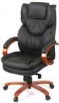 Кресло АКЛАС Флорида EX MB GB-233WW (Кожа LC-A Black/PU Black)