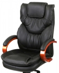 Кресло АКЛАС Флорида EX MB GB-233WW (Кожа LC-A Black/PU Black)