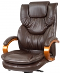Крісло АКЛАС Флорида EX MB GB-233WW (Шкіра LC-K Dark brown/PU Dark brown)