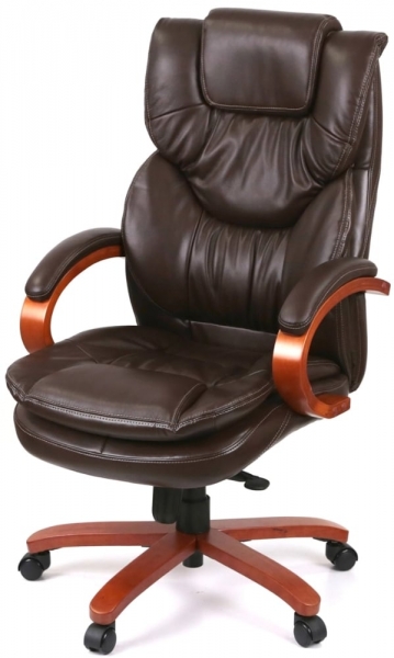 Крісло АКЛАС Флорида EX MB GB-233WW (Шкіра LC-K Dark brown/PU Dark brown)