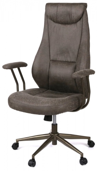 Кресло офисное Аклас Булат R-SR (Искусственная замша 02 Dark gray)
