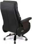 Кресло АКЛАС Атаман с электроприводом (Кожа LC-A Black/PU Black)