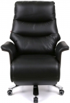 Кресло АКЛАС Атаман с электроприводом (Кожа LC-A Black/PU Black)