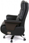 Кресло АКЛАС Атаман с электроприводом (Кожа LC-A Black/PU Black)