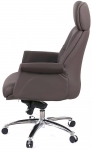 Крісло АКЛАС Драгобрат AL MB (Шкіра LC-K Dark brown/PU Dark brown)