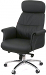 Кресло АКЛАС Драгобрат AL MB (Кожа LC-A Black/PU Black)