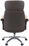 Крісло АКЛАС Драгобрат AL MB (Шкіра LC-F Beige/PU Dark brown)