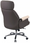 Крісло АКЛАС Драгобрат AL MB (Шкіра LC-F Beige/PU Dark brown)