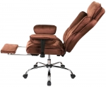 Кресло АКЛАС Бамбетель Tex RL 10093H (Бархат 17 Коричневый)