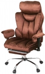 Кресло АКЛАС Бамбетель Tex RL 10093H (Бархат 17 Коричневый)