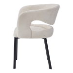 Стілець BRIDGE чорний каркас/світлий беж тк.